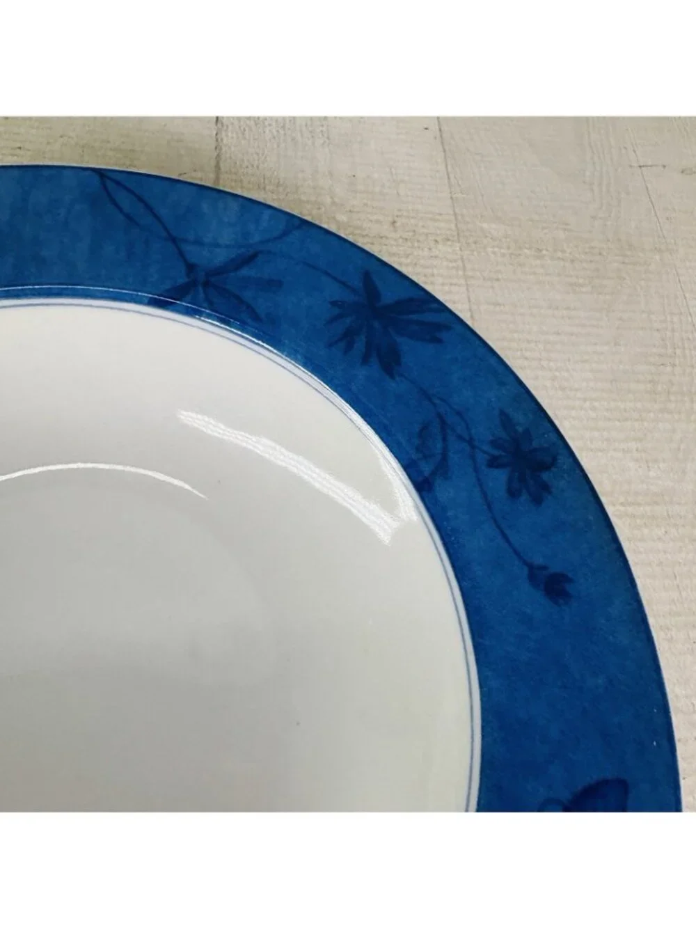Coventry BLUE BUTTERFLY White Blue Porcelain Large Rim 9 1/4